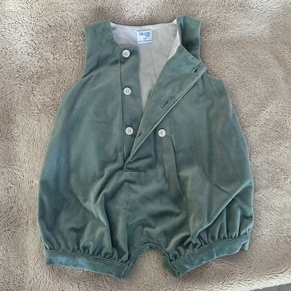Baby Boy Velvet Winter Romper